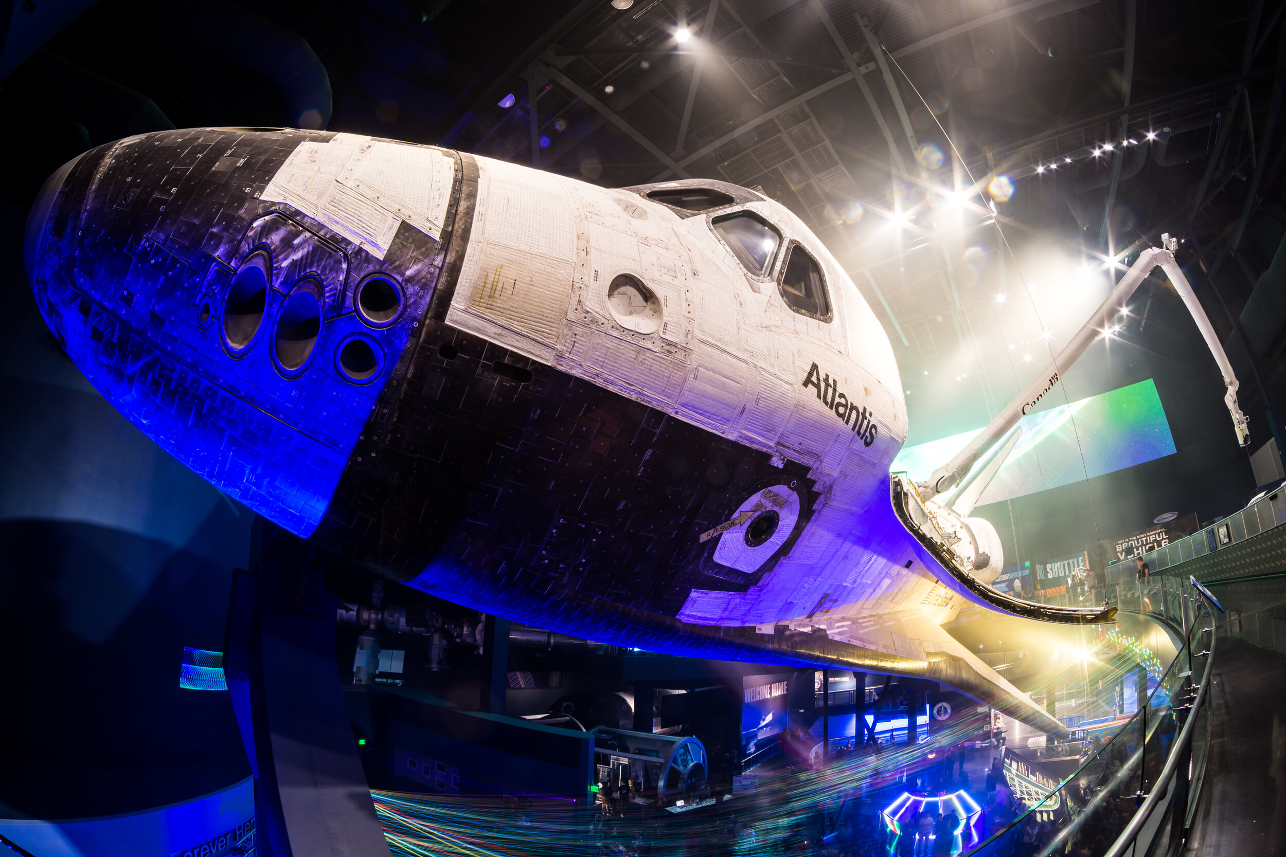 Space Shuttle Atlantis at Kennedy Space Center during Yuri's Night
